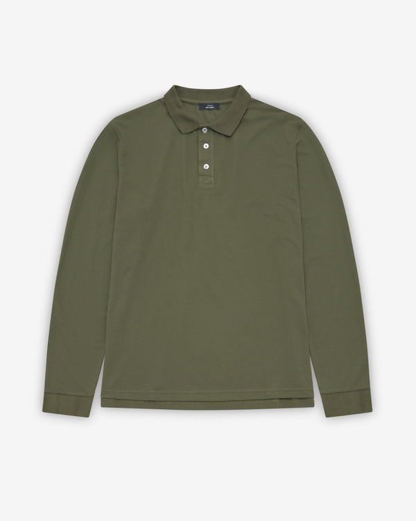 Aman x Kim Jones - Women's Long-Sleeve Polo Shirt - (Olive)