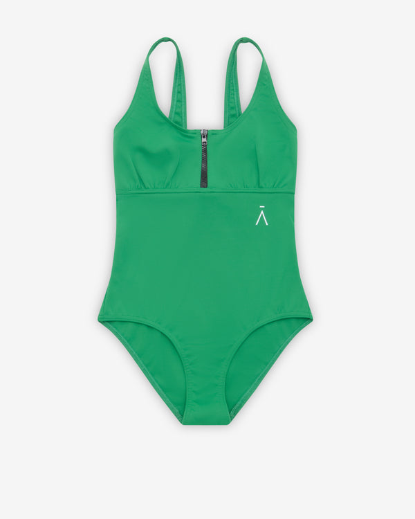 Aman x Kim Jones - Women's Front-Zip One-Piece Swimsuit - (Green)