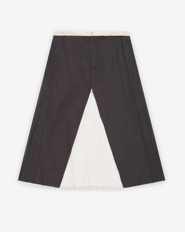 Sonia Carrasco - Women's Check Raw-Edge Midi Skirt - (Brown)