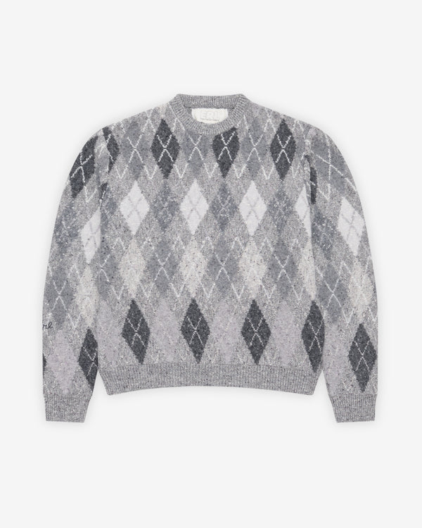 ERL - Men's Argyle Sweater - (Grey)