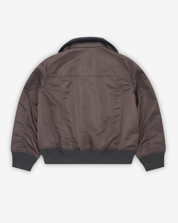 Sacai - Women's Nylon Twill Wool Melton Blouson - (Dark Khaki)