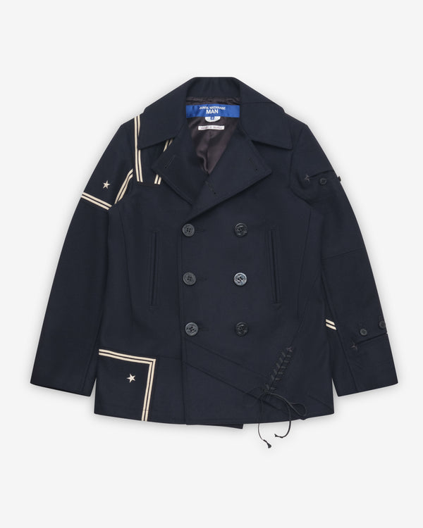 Junya Watanabe MAN - Men's Needles Double Breasted Sailor Coat - (Navy)