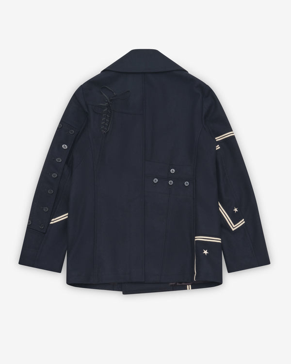Junya Watanabe MAN - Men's Needles Double Breasted Sailor Coat - (Navy)