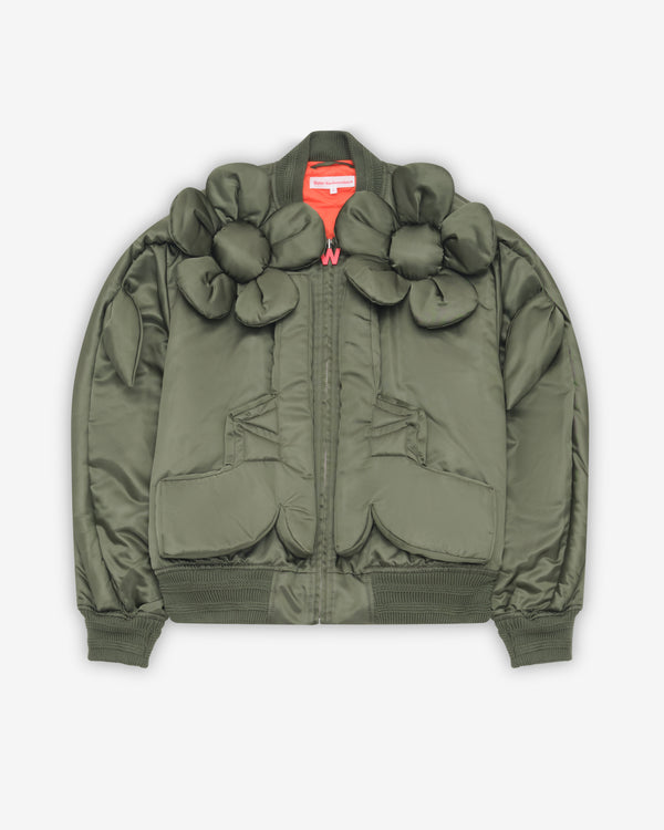 Walter Van Beirendonck - Men's Flower Power Bomber - (Military Green)