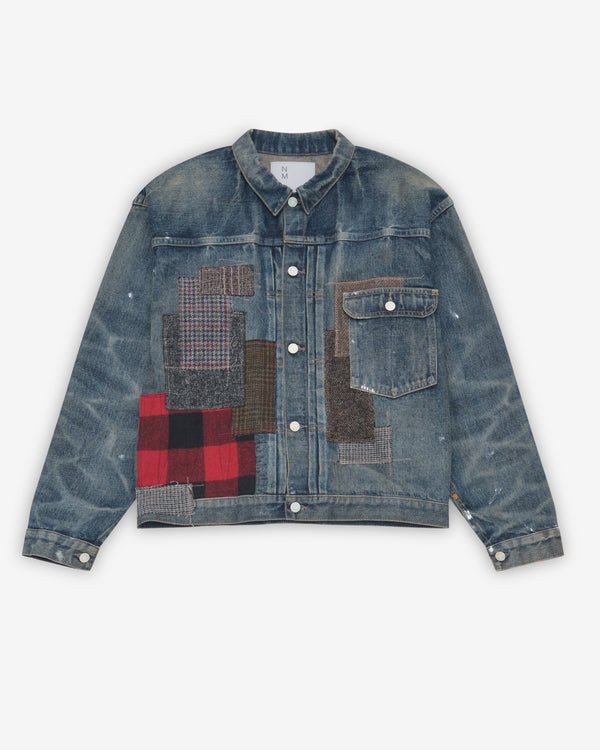 eYe Junya Watanabe MAN - Men's Patchwork Denim Jacket - (Washed Indigo)