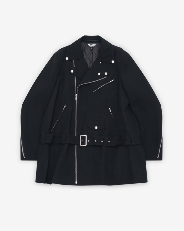 Black Comme des Garçons - Wool Biker Jacket - (Black)