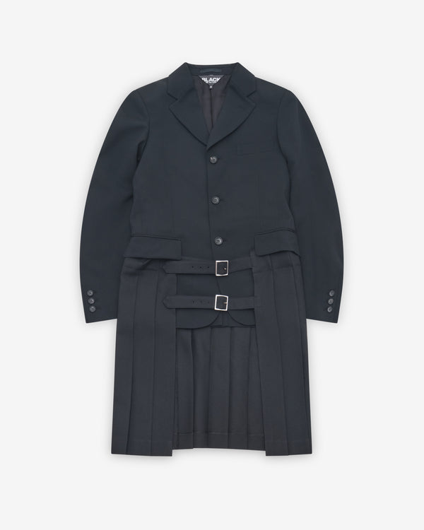 Black Comme des Garçons - Pleated Skirt Trench Jacket - (Black)