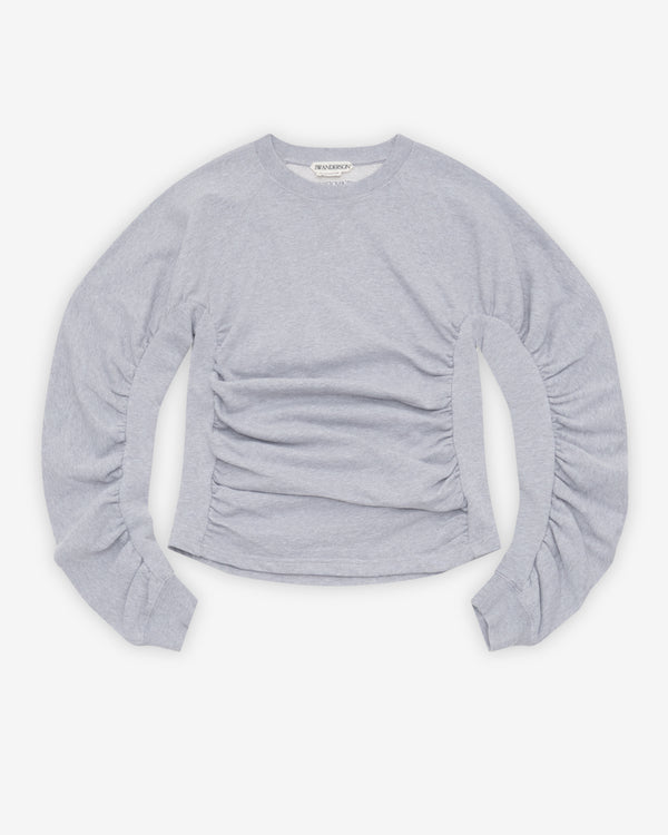 JW Anderson - Women's Ruched Sleeve Sweatshirt - (Mid Grey)