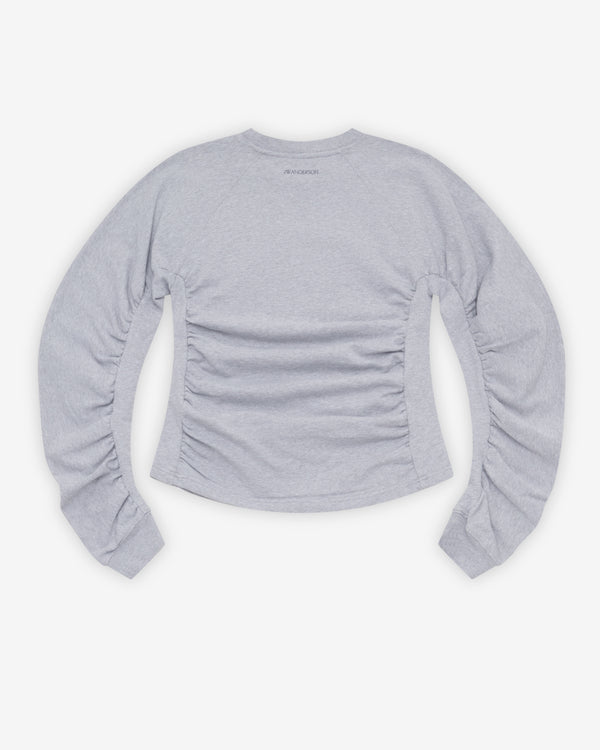 JW Anderson - Women's Ruched Sleeve Sweatshirt - (Mid Grey)