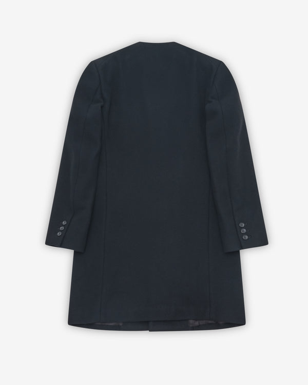 Black Comme des Garçons - Collarless Overcoat - (Black)