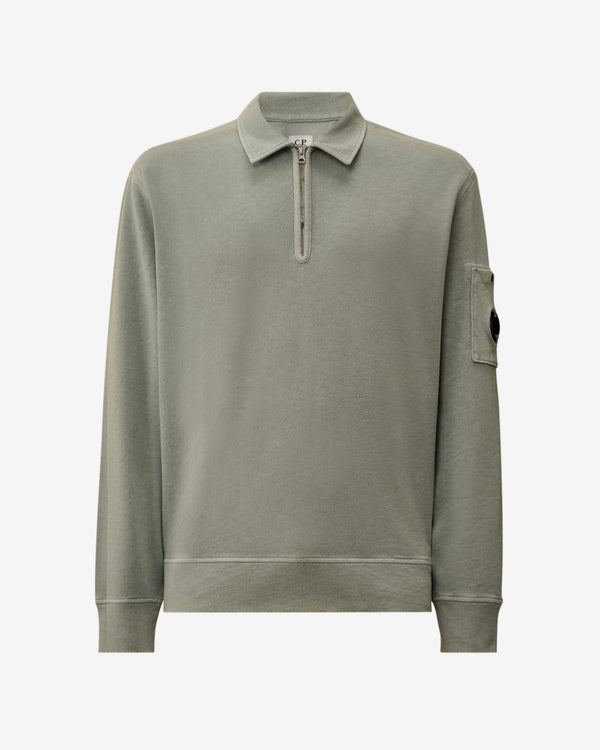 C.P. Company - Men's Malfilè Fleece Lens Half Zip Sweatshirt - (Silver Blue)