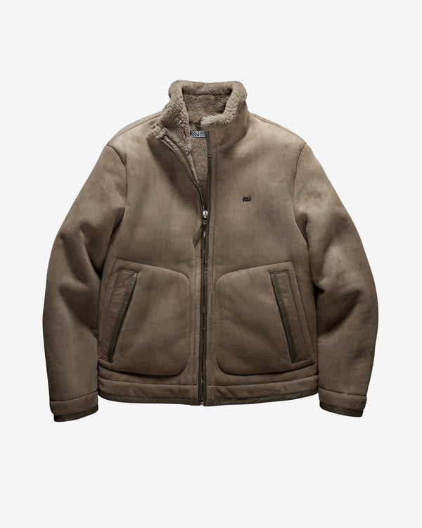 Massimo Osti - Men's Studio Fleece-Lined High Collar Jacket - (Walnut)