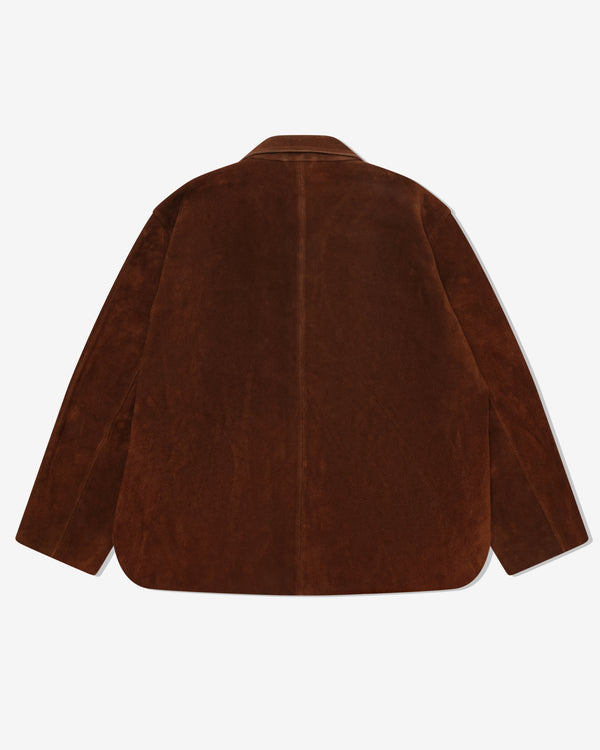 Bode - Men's Suede Overshirt - (Brown)