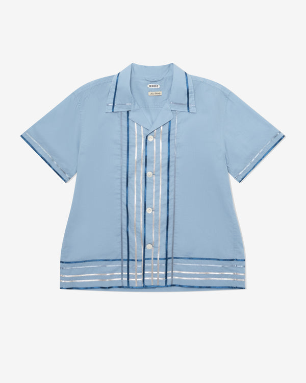 Bode - Men's Ribbon Plaid Short Sleeve Shirt - (Blue/Multi)