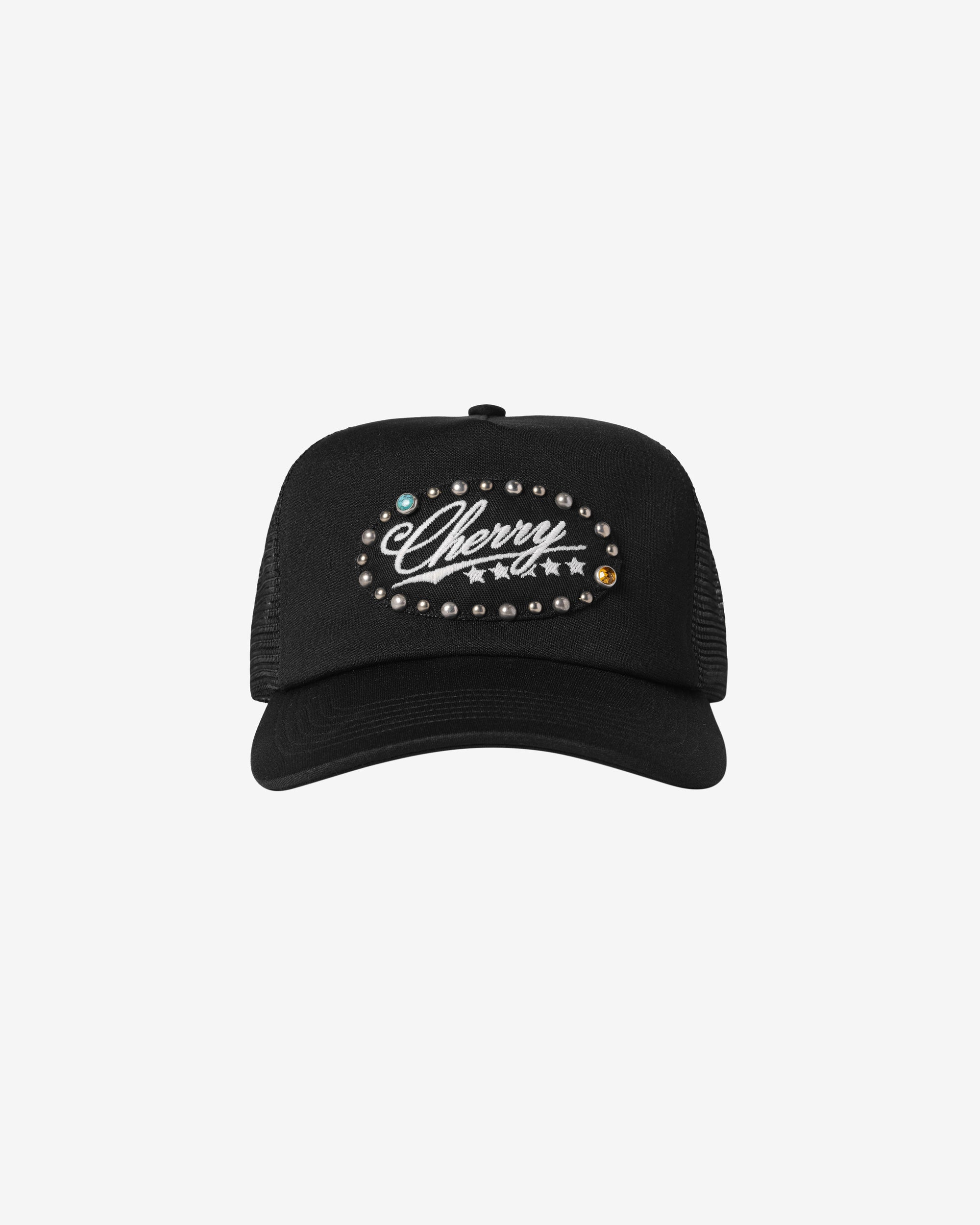 Cherry Los Angeles - Men's Five Star Studded Trucker - (Black) view 1, Click to Zoom in