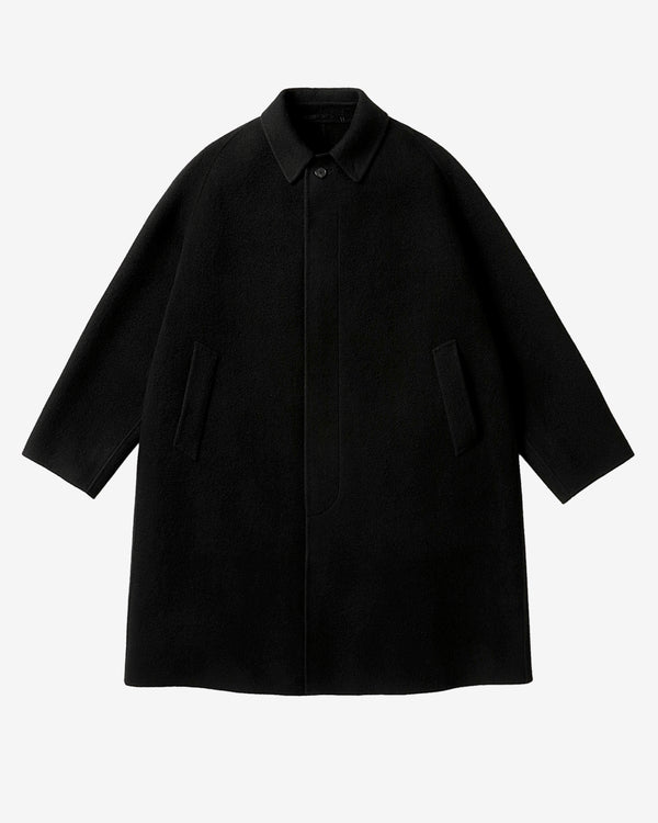 A.Presse - Men's Melton Long Coat - (Black)
