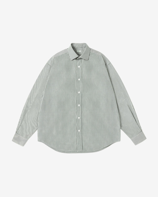 A.Presse - Men's Spread Collar Shirt - (Green)