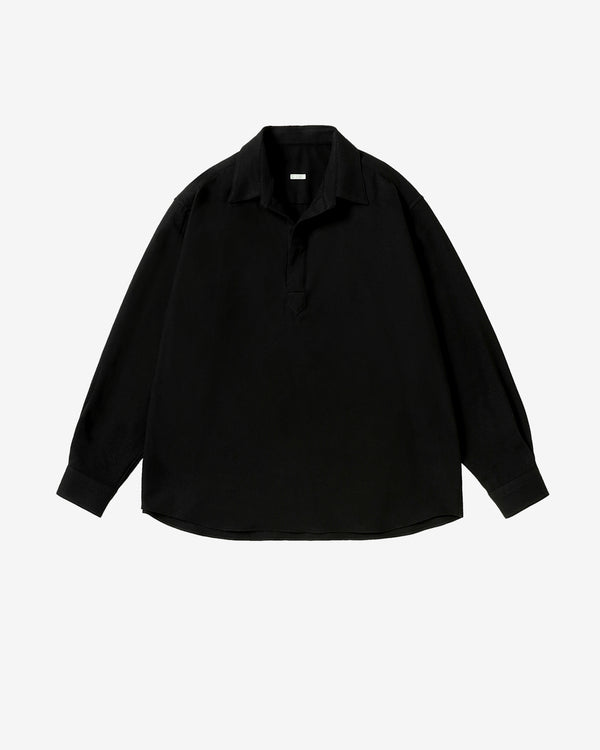 A.Presse - Men's Wool Skipper Shirt - (Black)