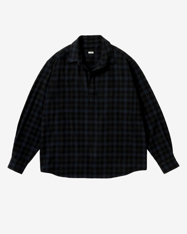 A.Presse - Men's Wool Skipper Shirt - (Check)