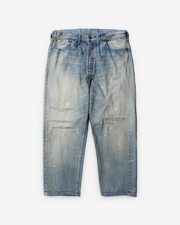 A.Presse - Men's No.37 Washed Wide Denim Pants - (Bleach)