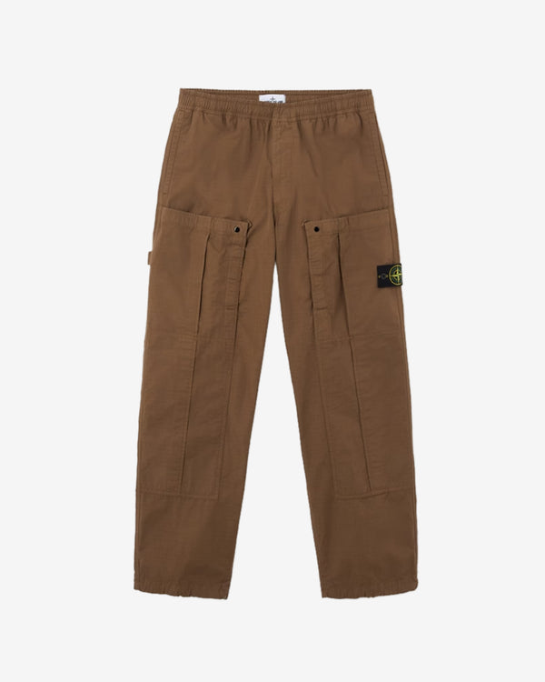 Stone Island - Men's Mercerized Organic Cotton Ripstop Trousers - (Umber)