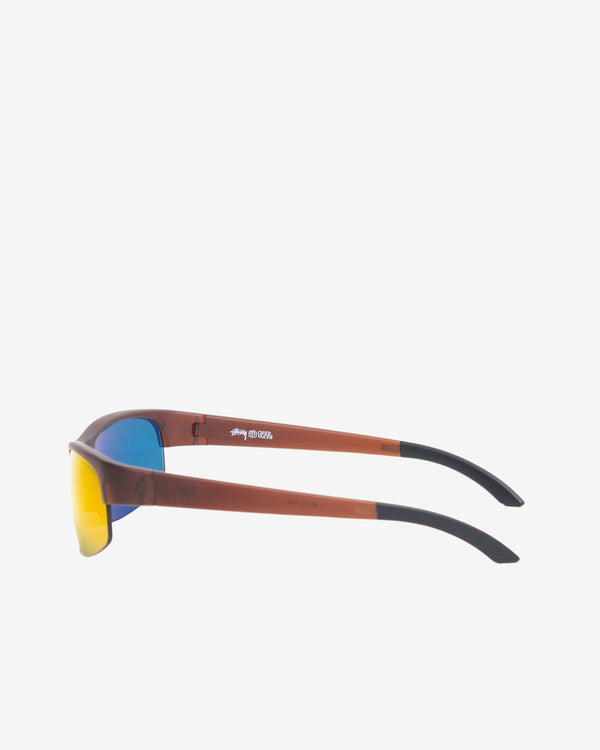Stüssy - Men's Hiro Sunglasses - (Frost Brown/Red Mirror)