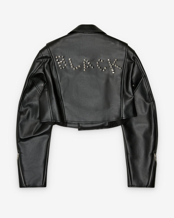 Black Comme des Garçons - Cropped Biker Jacket - (Black)
