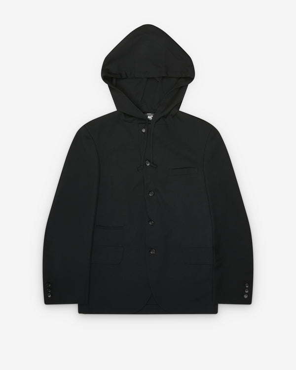 Black Comme des Garçons - Wide Neck Blazer - (Black)