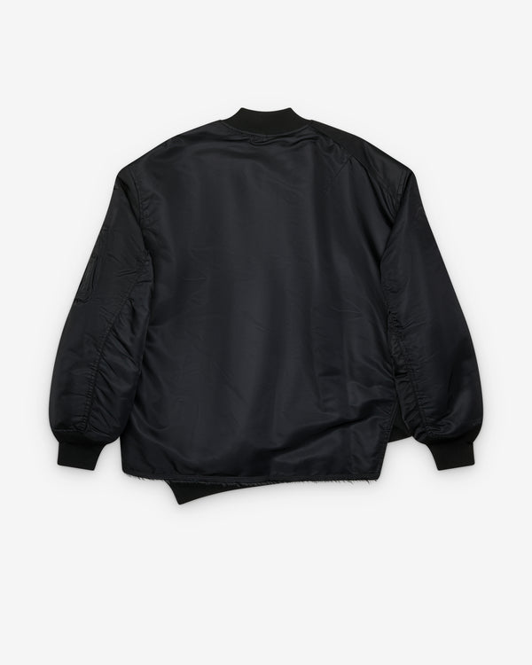 Black Comme des Garçons - Asymmetric Bomber Jacket - (Black)