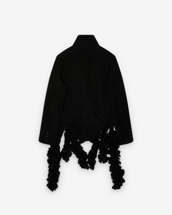 Black Comme des Garçons - Point Collar Wool Blazer - (Black)