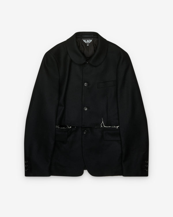 Black Comme des Garçons - Peter Pan Collar Jacket - (Black)