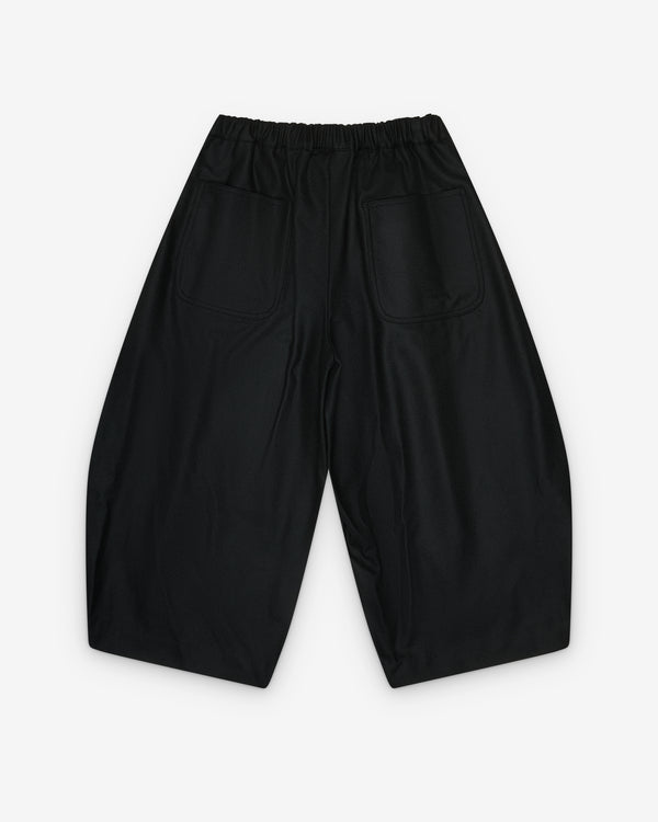 Black Comme des Garçons - Wide Leg Cropped Trousers - (Black)