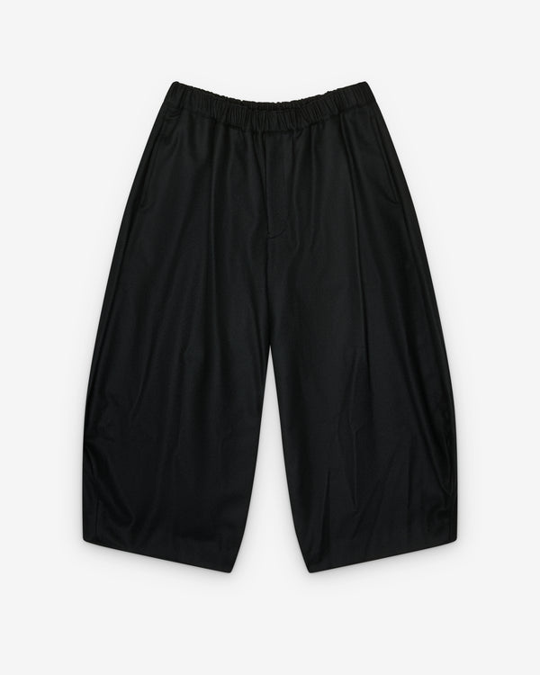 Black Comme des Garçons - Wide Leg Cropped Trousers - (Black)