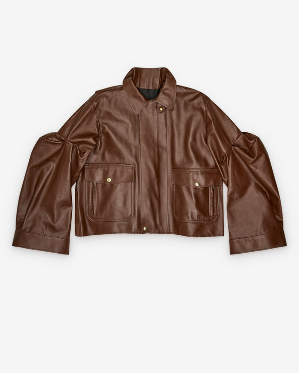 Sacai - Women's Leather Blouson - (Brown)