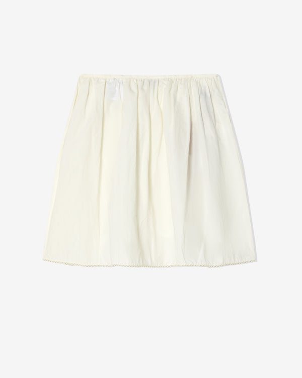 Miu Miu - Women's Slubbed Poplin Skirt - (White)