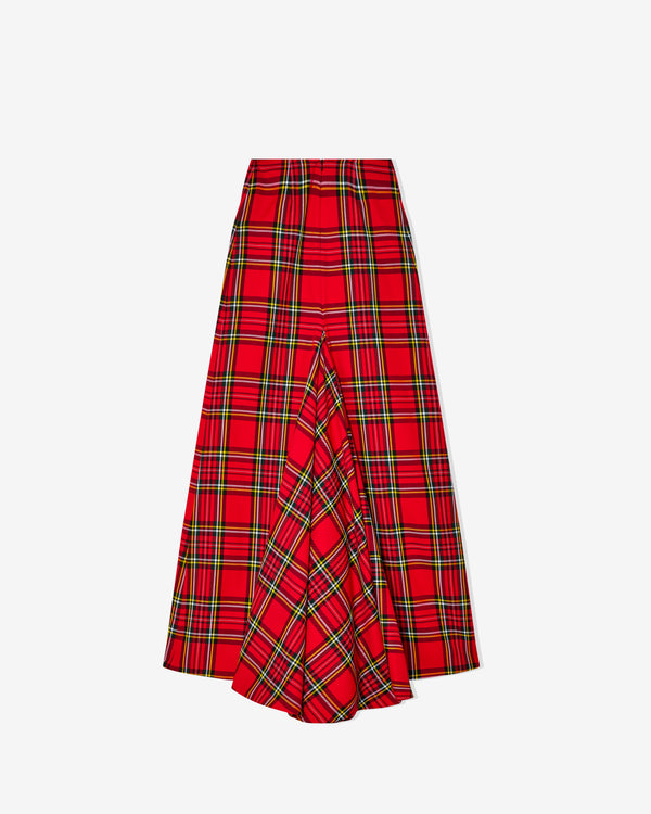 Torishéju - Women's Fishtail Skirt - (Red Tartan)