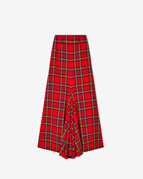 Torishéju - Women's Fishtail Skirt - (Red Tartan)