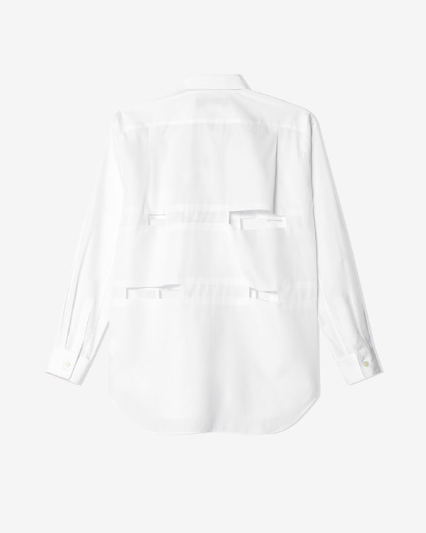 Black Comme des Garçons - Cut Out Shirt - (White)