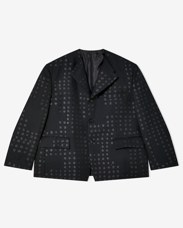 Black Comme des Garçons - Tonal Print Jacket - (Black/Black)