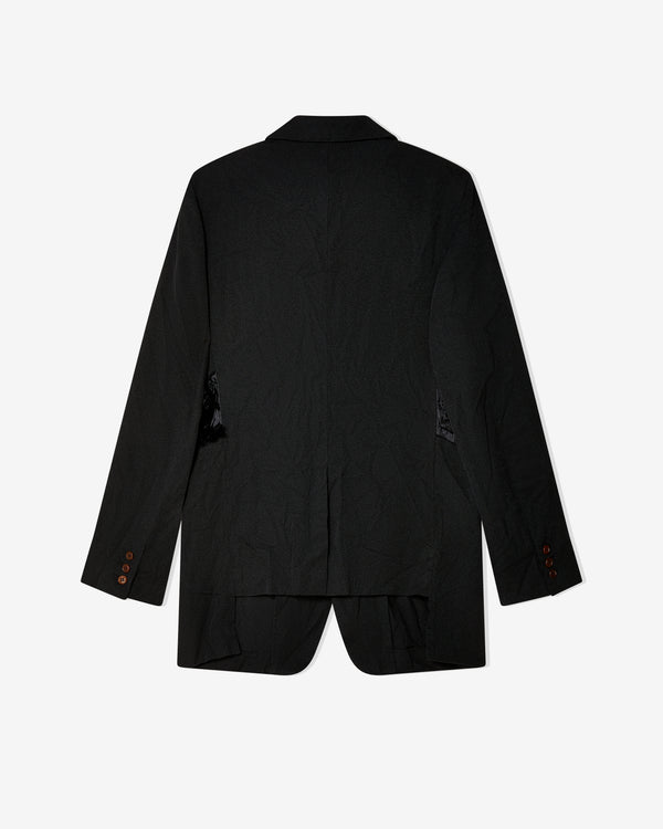 Black Comme des Garçons - Long Ruffle Jacket - (Black)