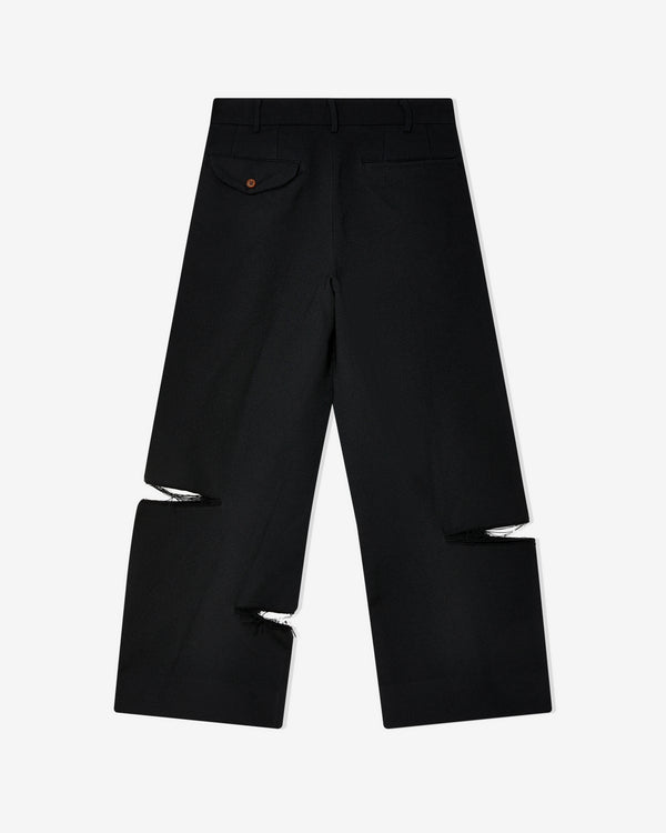 Black Comme des Garçons - Polyester Gabardine Cut Pants - (Black)
