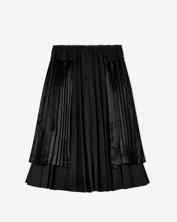 Black Comme des Garçons - Pleated Multi-Length Skirt - (Black)