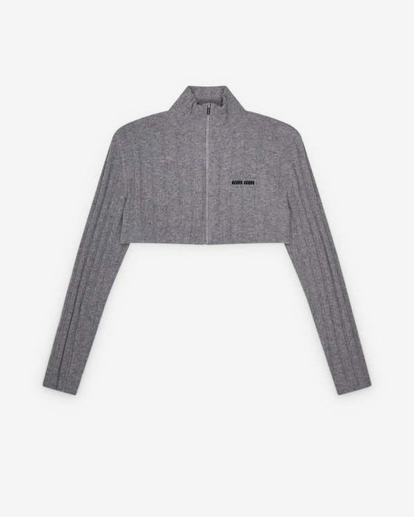 Miu Miu - Women's Cropped Cardigan - (Grey)