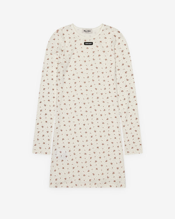 Miu Miu - Women's Floral Dress - (White)