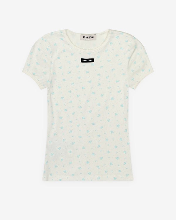 Miu Miu - Women's Floral Pullover - (White)