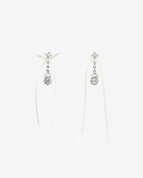 Simone Rocha - Women's VIctorian Bow Ribbon Drip Earrings - (Crystal)
