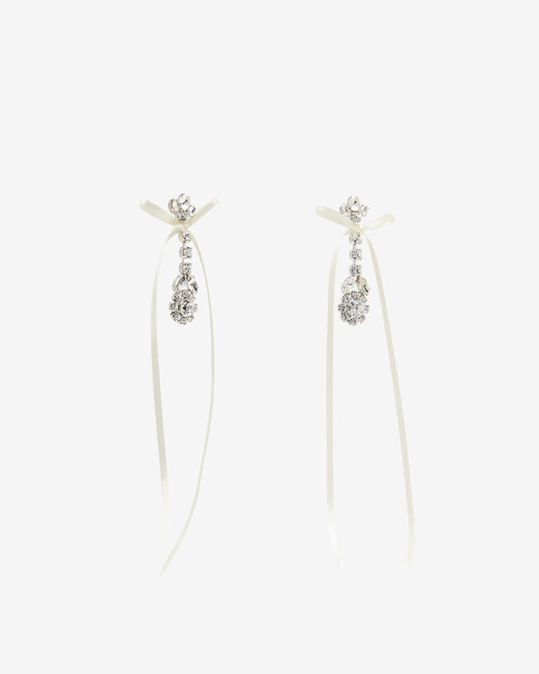 Simone Rocha - Women's VIctorian Bow Ribbon Drip Earrings - (Crystal)