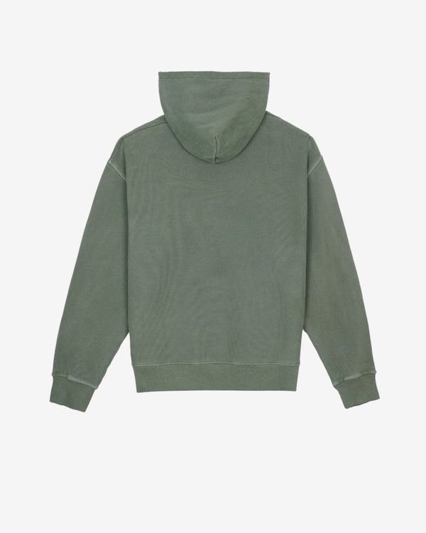 Brain Dead - Men's 3D Embroidered Logohead Garment Dyed Hoodie - (Ivy)