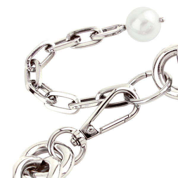 Simone Rocha - Women’s Chain Necklace with Pearl Strand - (Pearl)