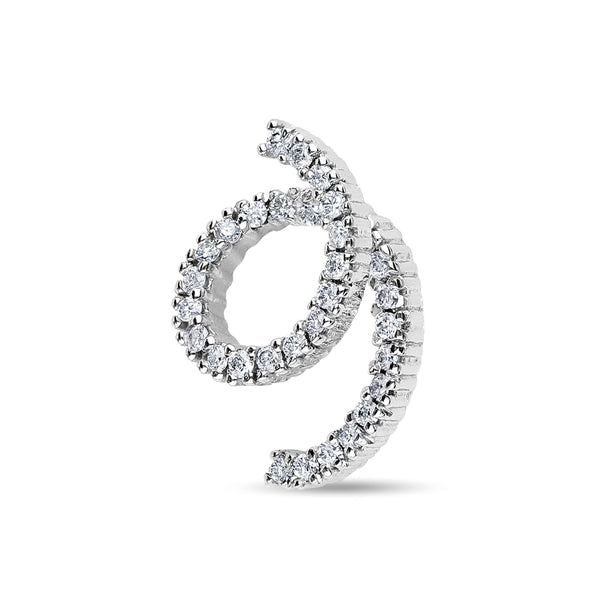 Delfina Delettrez - 1987 Loop Stud - (White Gold)